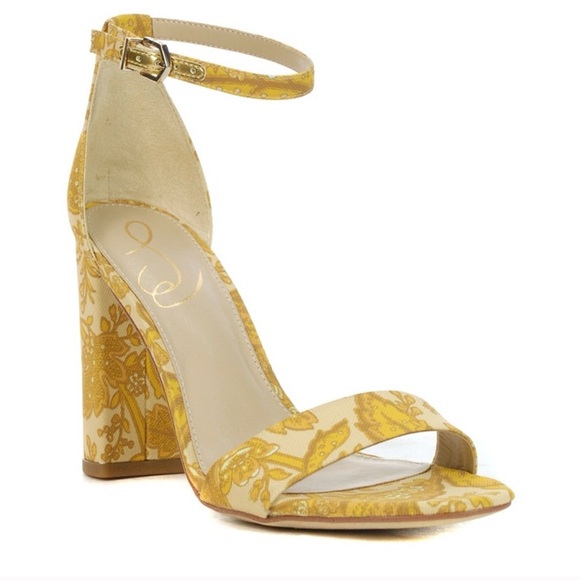 Sam Edelman Yellow Floral Sandals 8.5 size - Picture 7 of 7